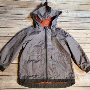 Carter's boys 3t dino raincoat gray orange vguc
